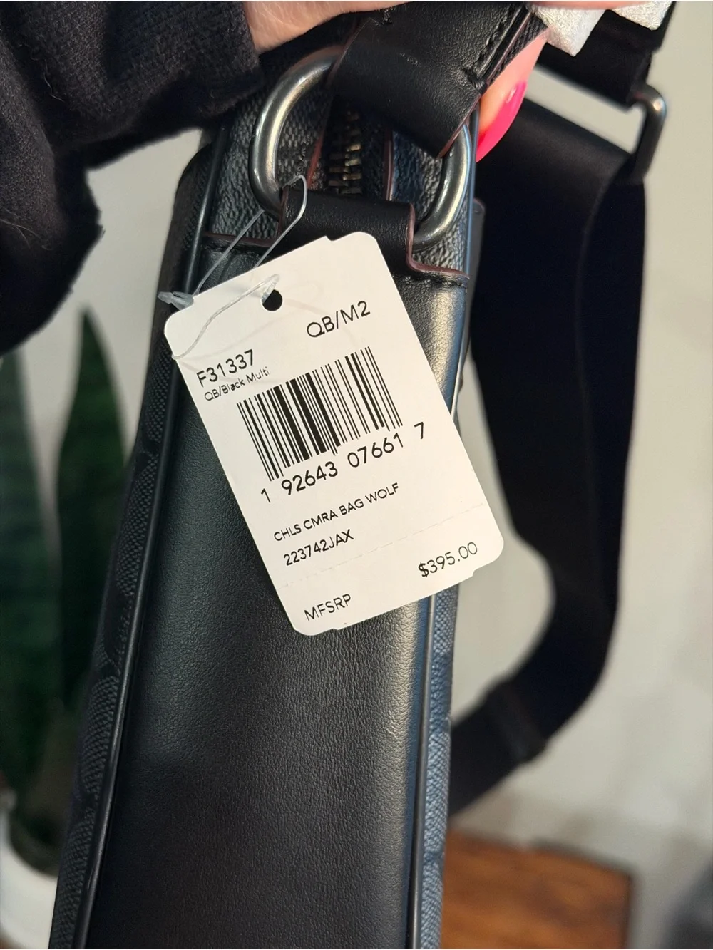 Coach Charles Camera Bag In Signature Canvas With Wolf Motif F31337 NWT
